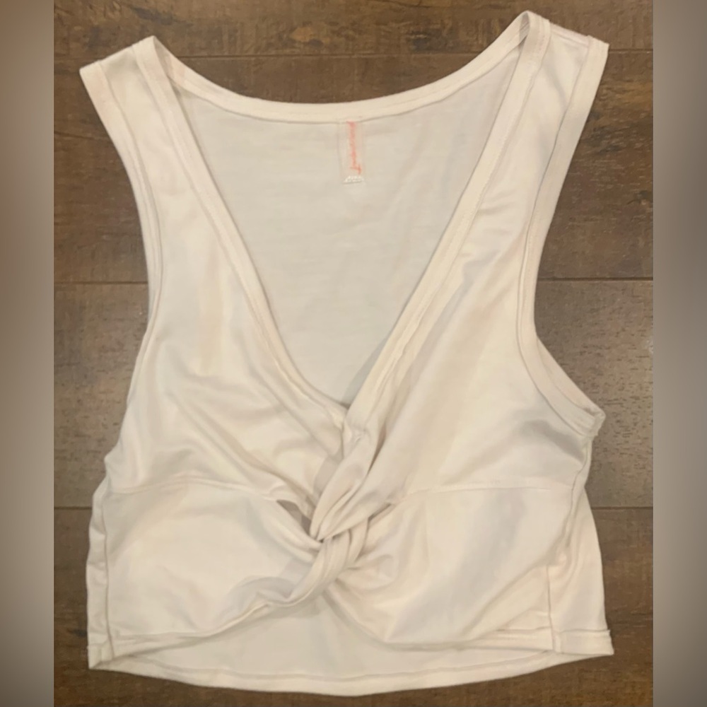 Free People XS white/faint pastel pink tank top